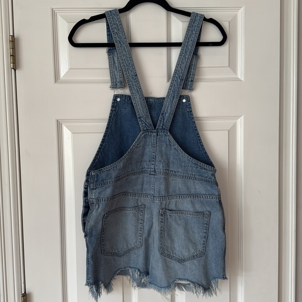 Free People Torn Up Denim Jumper - Picture 11 of 12